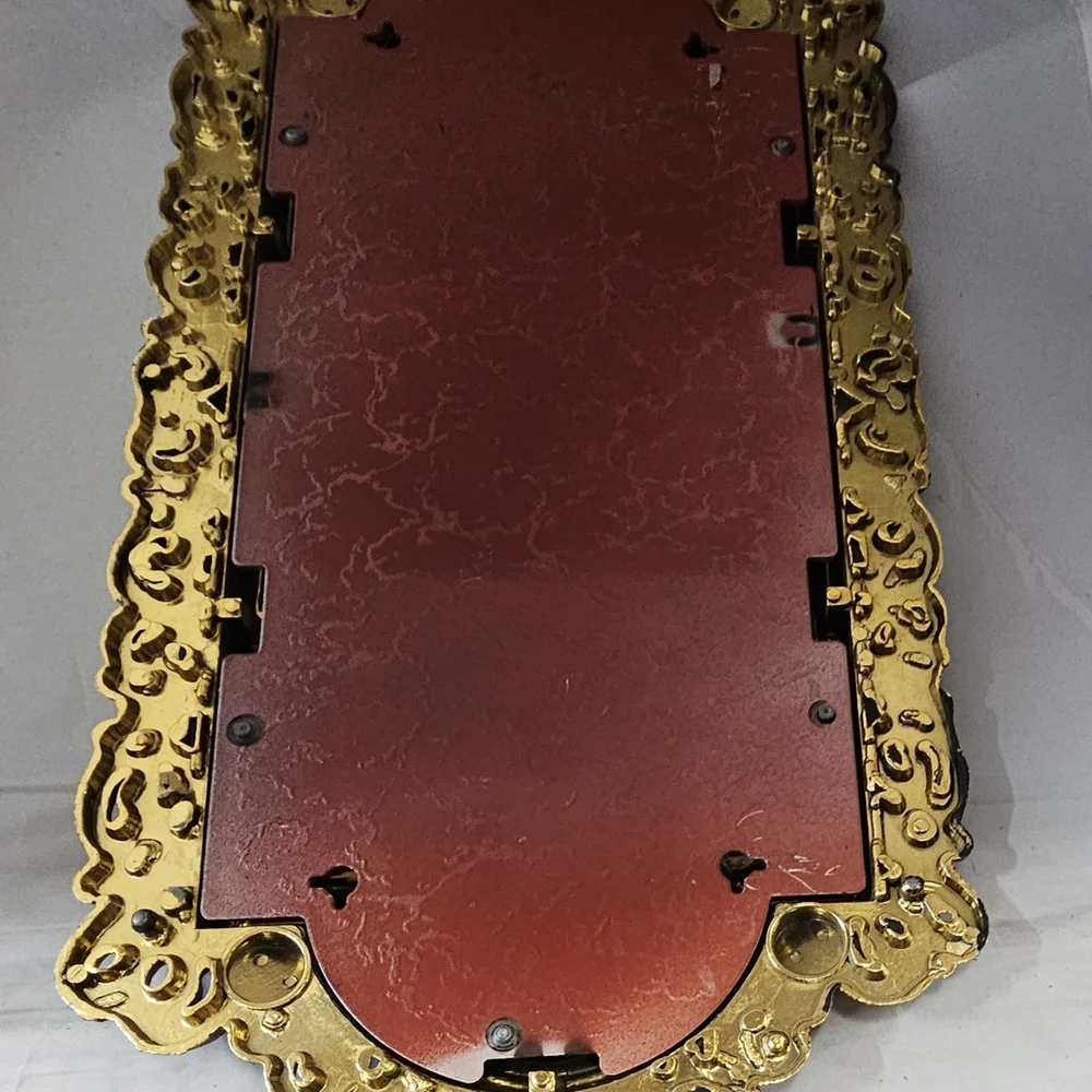 Elegant Gold and Black Wall Mirror